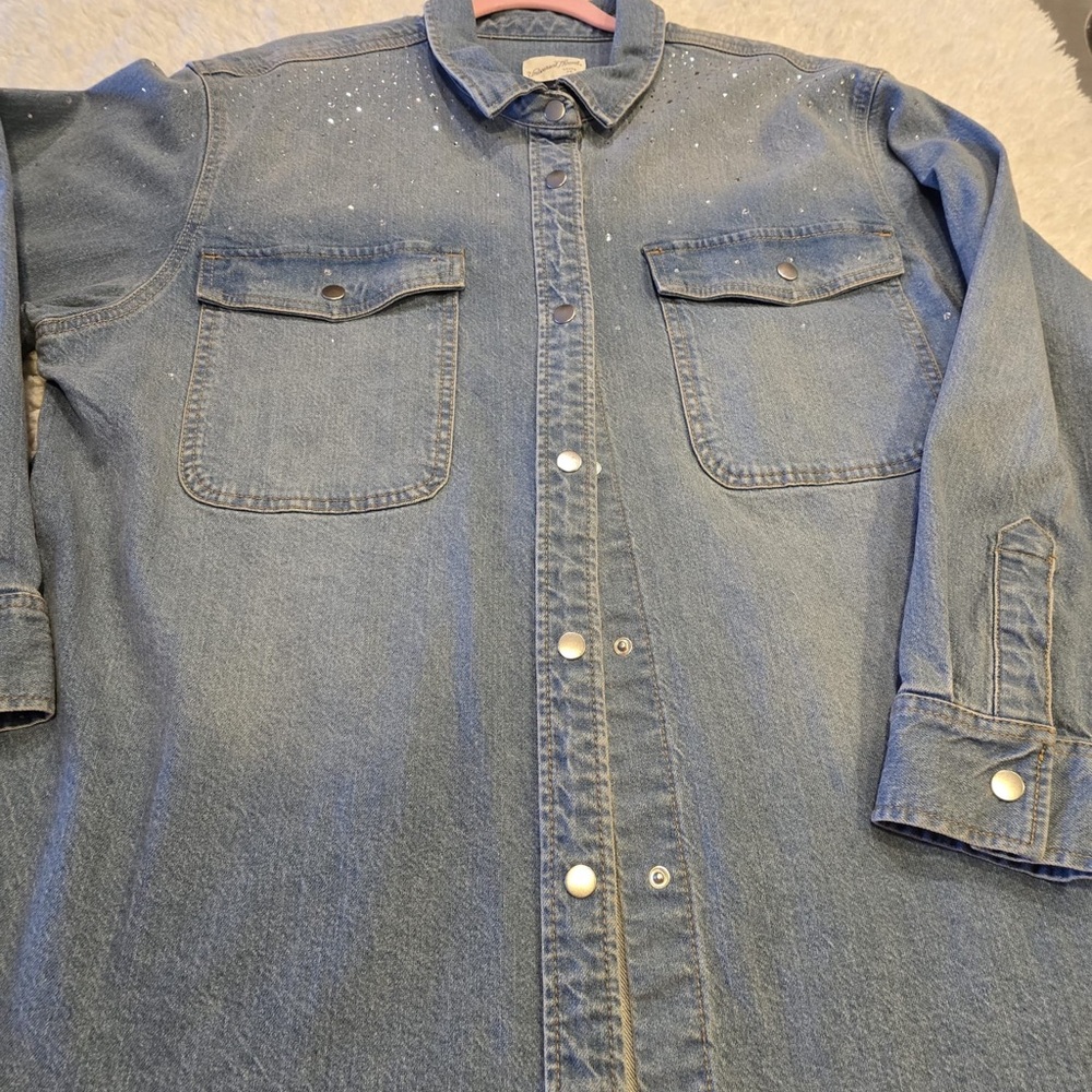 Universal Thread Speckled Denim Shirt Jacket